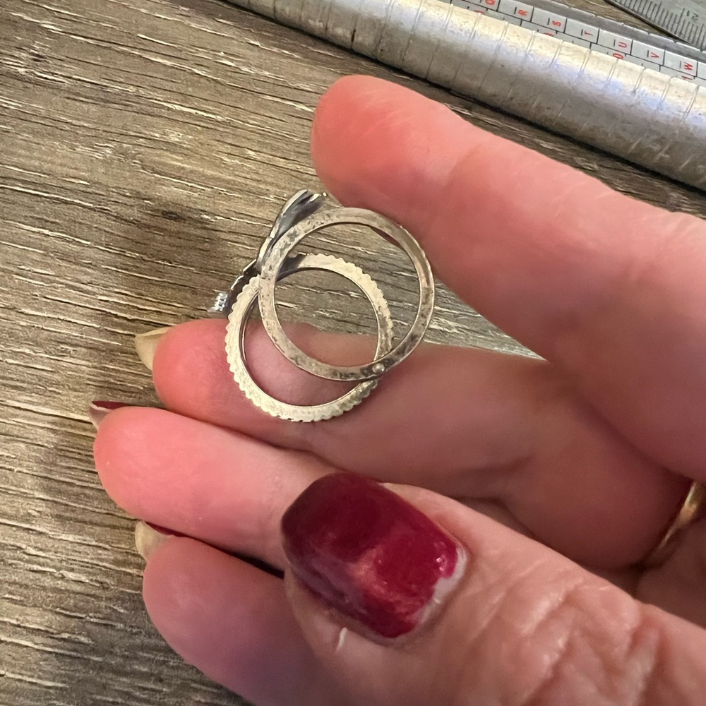 Just in- vintage three in one sterling silver ring - Picture 7 of 12